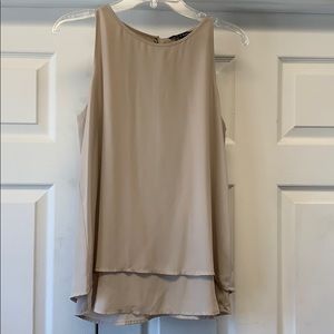 Light brown flowy tank